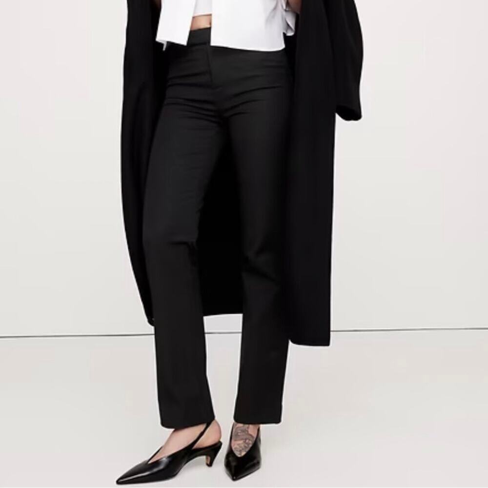 Banana Republic Mid Rise Straight Sloan Pant Black 14 754557